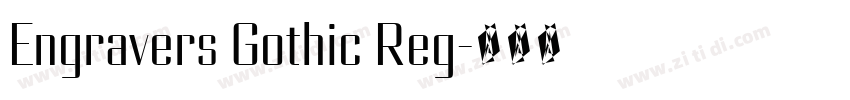 Engravers Gothic Reg字体转换
